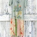 Lemongrass Mint Green Pixie Dress upcycled poppy floral dress eco friendly romantic boho dress