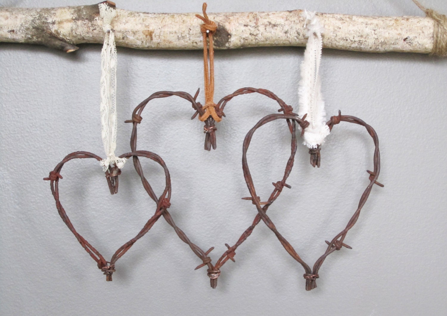 Barbed Wire Valentine Heart by oldcrowantiques on Etsy