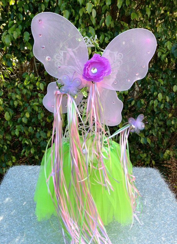 Items similar to Pink Tinkerbell Fairy Princess Wings, Green Tinkerbell ...
