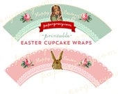 Printable vintage style Easter Cupcake Wrappers liners Il_170x135