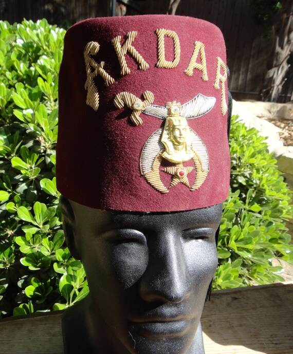 Vintage AKDAR Shriner Hat