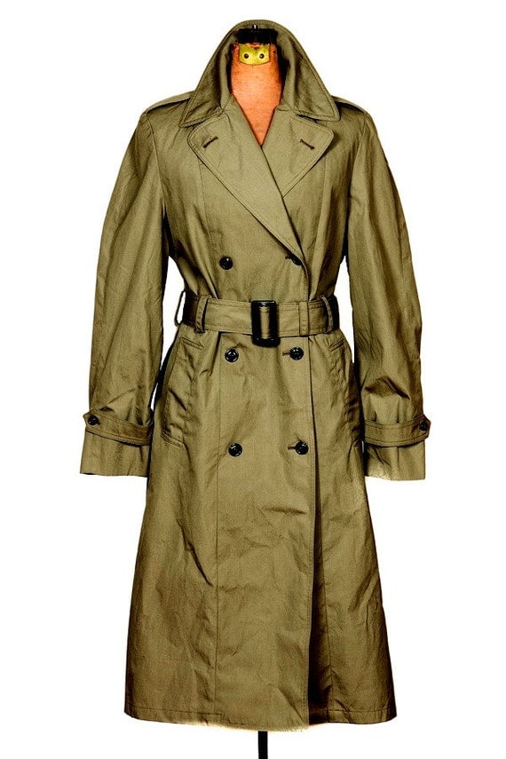 1970s Trench Coat Classic Women's Belted Trench Coat Made