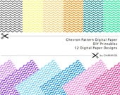 Chevron Digital Background Sheets - Party Printables - Digital Download Il_170x135
