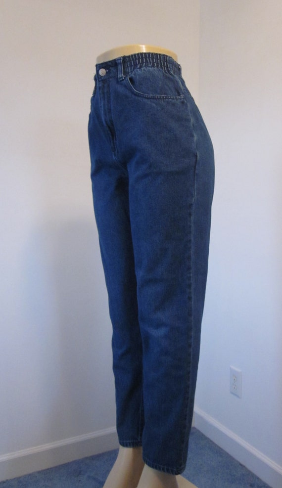 Vintage Elastic High Waisted Denim Jeans by MarjoriesMemories