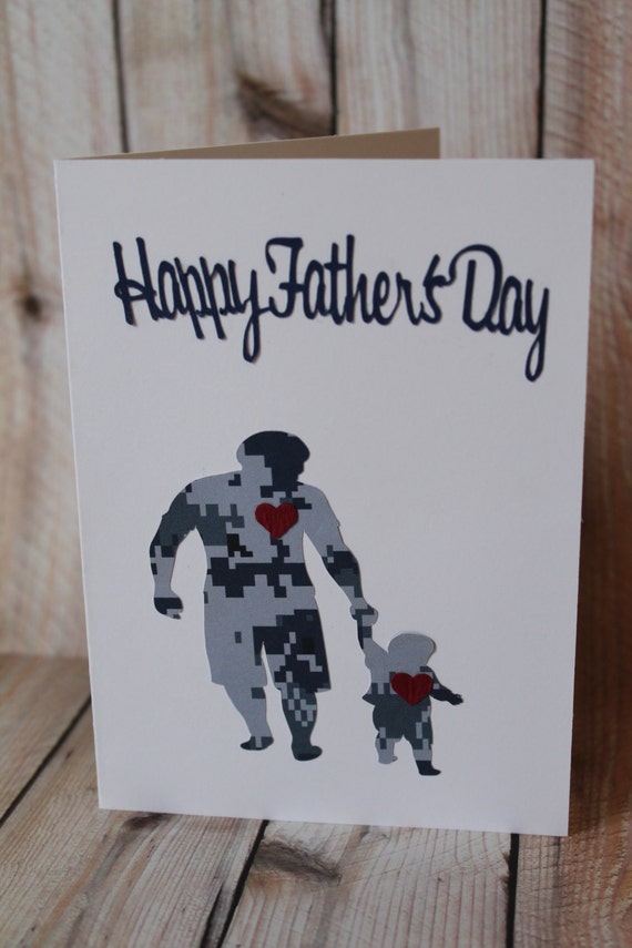 Military Father's Day Card Navy Handmade by ANavyHeart on Etsy