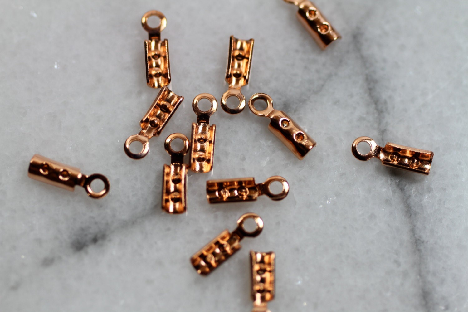 Bead Chain Crimp with Loop 1mm Crimp Chain Ending Bright