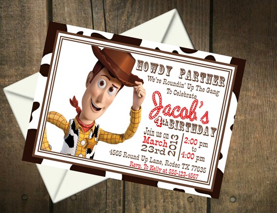 items similar to toy story woody birthday party printable invitation on