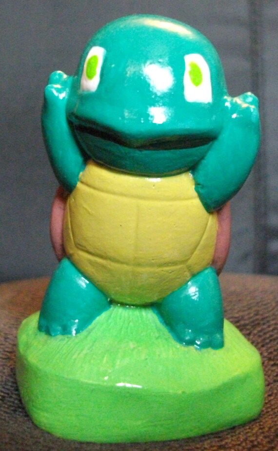 Squirtle Figurine Pokemon Handmade by MouldingMagic on Etsy