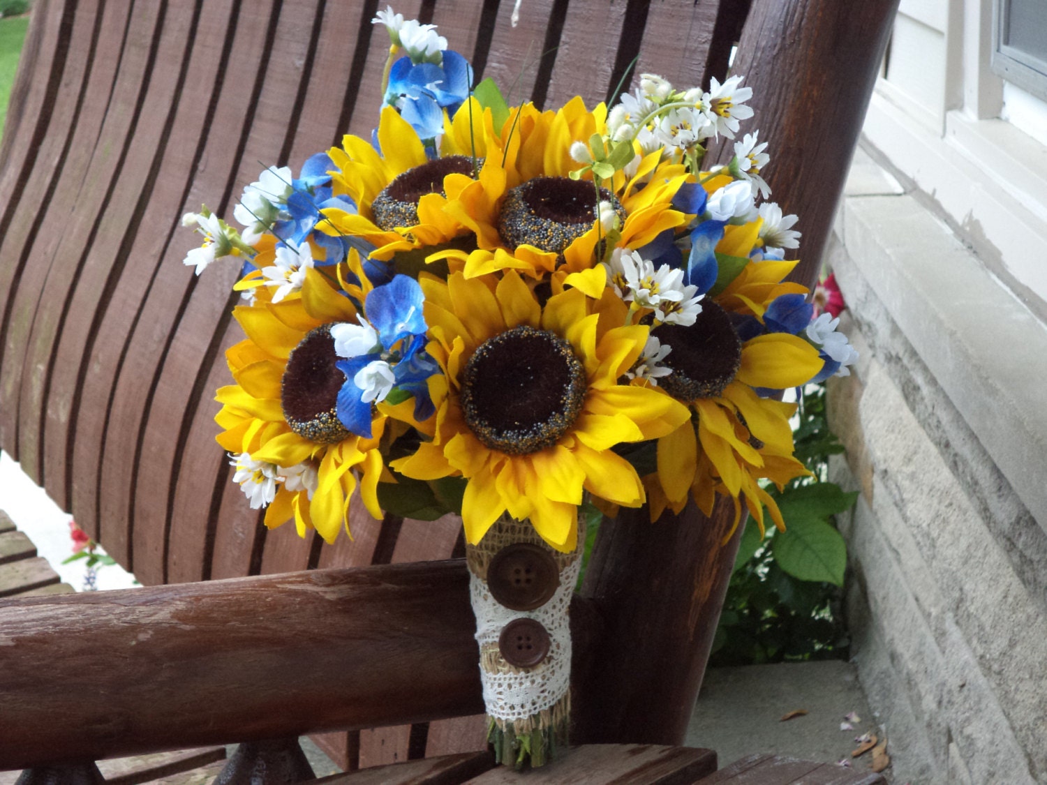 bluebonnet wedding bouquet
