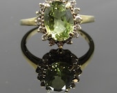 Pretty and Classic 14K Yellow Gold Vintage Chrysoberyl Cocktail Ring - RGCB103P