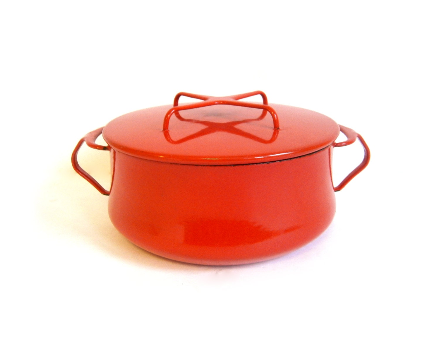 Dansk Kobenstyle Enamel Dutch Oven Pot Red Large Jens