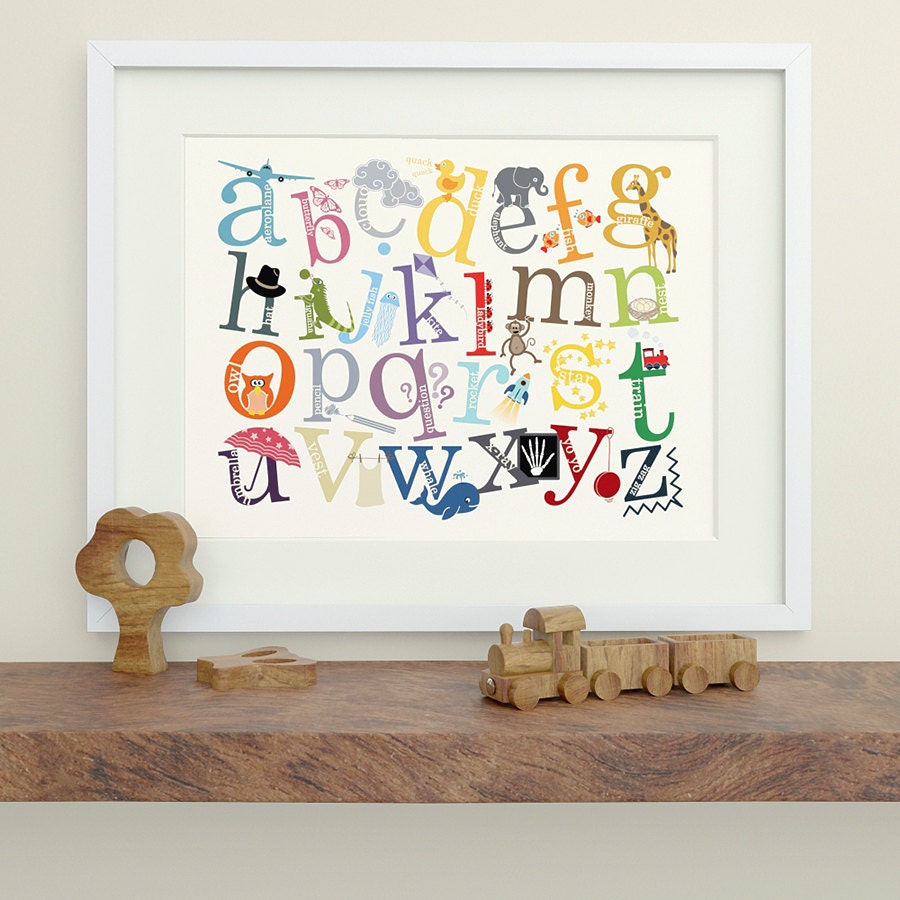 alphabet print alphabet art with decorative characters