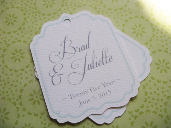 Wedding Favor Tag, Personalized Gift Tags or Shower Favor Tags, Custom ...