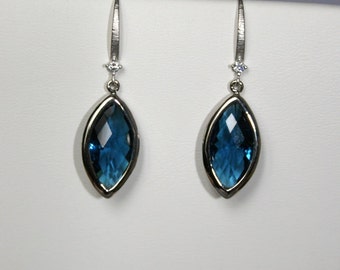 Montana blue Marquis earrings