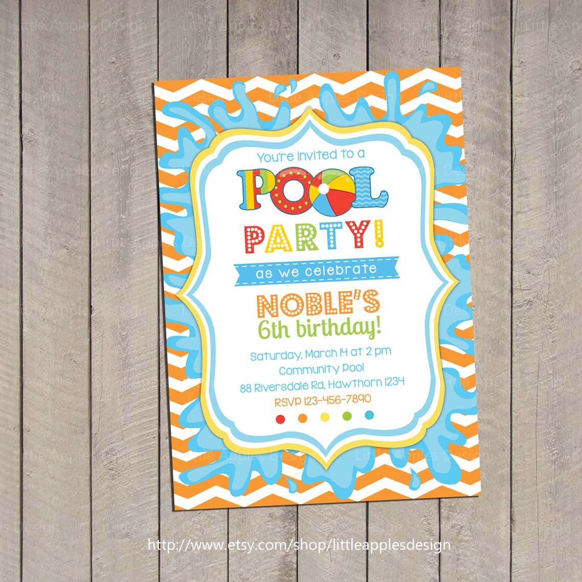 Etsy Invitations Kids Party 2