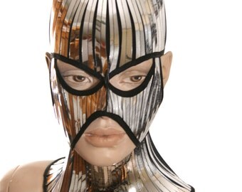 baphomet catwoman fetish mask warrior headpiece armor sci fi  futuristic steampunk cyber headdress cybergoth