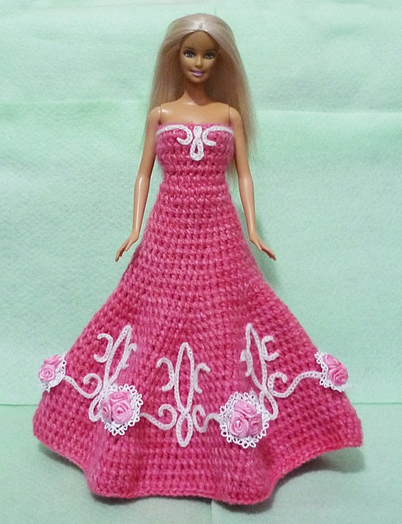 Items similar to Crocheted Doll Dress 09 on Etsy