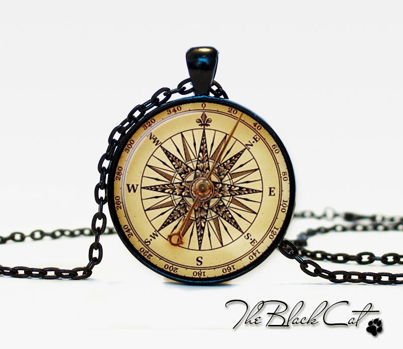Vintage Compass pendant Vintage Compass necklace NOT an