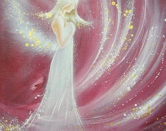 Limited angel art photo, modern angel painting, artwork, acrylics, Engelbild, moderne Engel, Bild