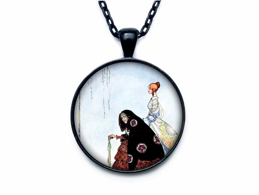 Sleeping Beauty Pendant Art Nouveau Sleeping Beauty Necklace