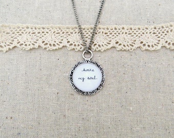 Awake My Soul Handcrafted Pendant Necklace (Silver or Brass)