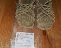 Handmade Utopian Rope Sandals -Beig eTan Size 8 and 12 Men ...