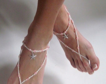 Starfish Beaded Barefoot Sandals. S hoeless Foot Jewelry ...