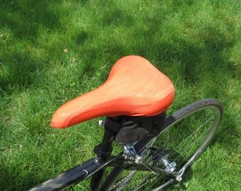 Bicycle Saddle Cover - STANDARD size - Orange Metallic