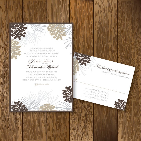 Etsy Winter Wedding Invitations 4