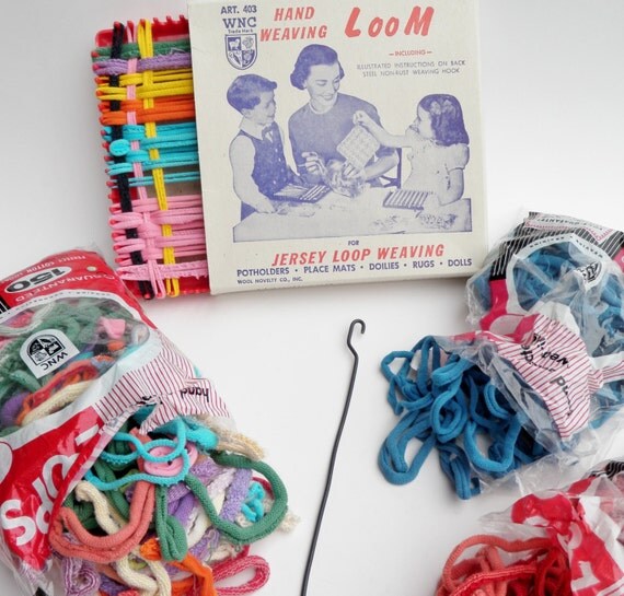 Looper Loom Potholder Weaving Frame and Jersey Cotton Loops