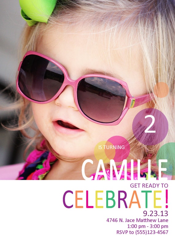 Photo Custom Digital Birthday Party Invitation Il_570xn