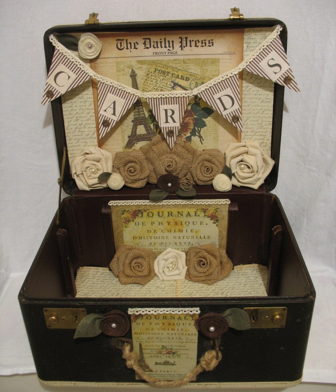 Vintage Suitcase Wedding Card Holder