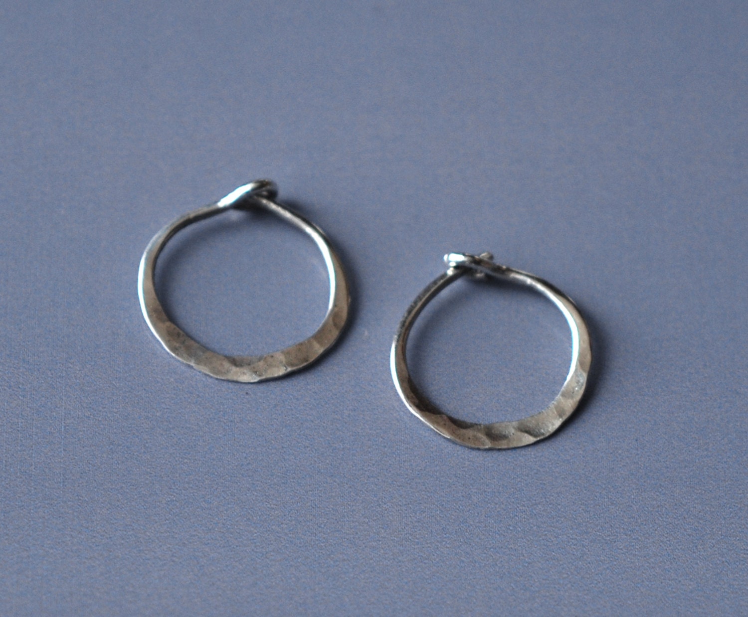 tiny hoops silver