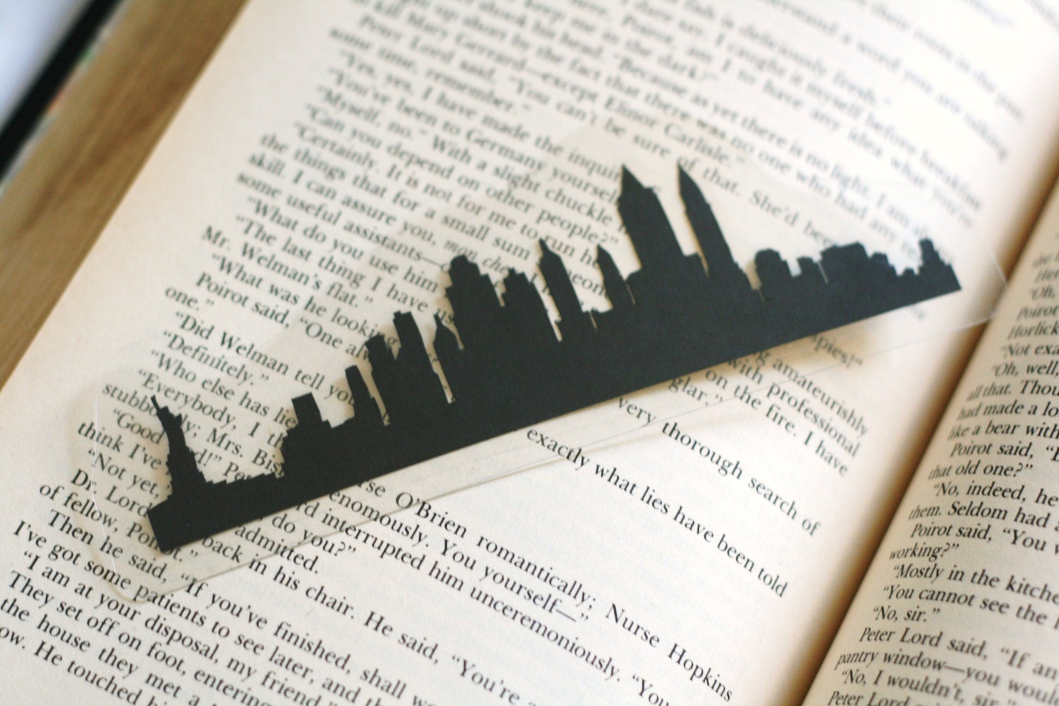 New York City Handcut Silhouette Bookmark New York