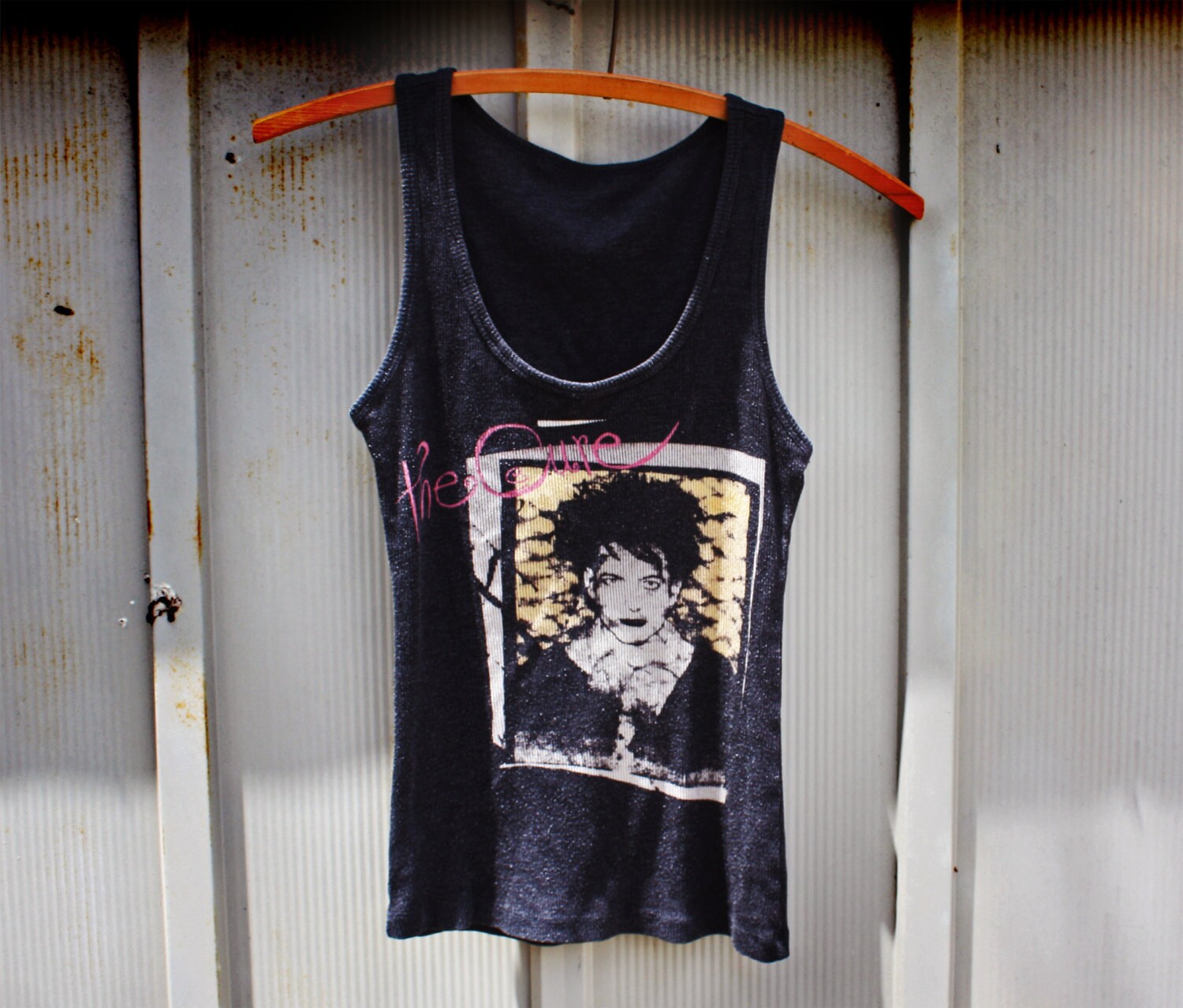 90s Charcoal Grey The Cure Robert Smith Band Tank Top
