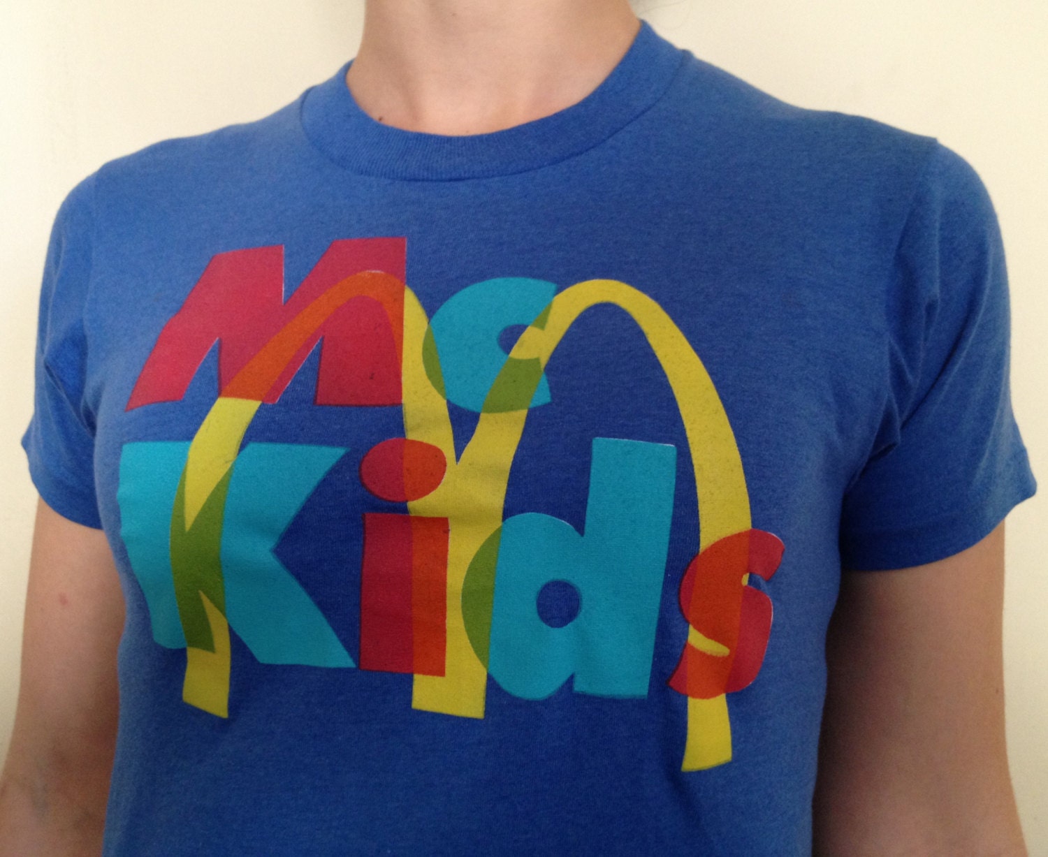 mcdonalds blue shirt