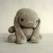 Felted Wool Bunny Crochet Plush Toy Ecru