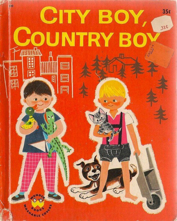 Vintage Kids Book City Boy Country Boy By Mira By Hazelcatkins