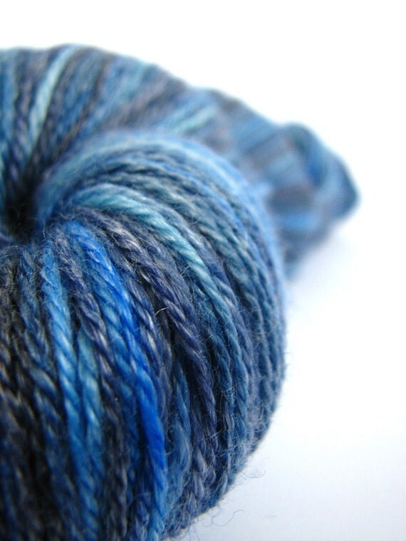Handpainted superwash yarn Hand dyed sock yarn 4ply by SixSkeins