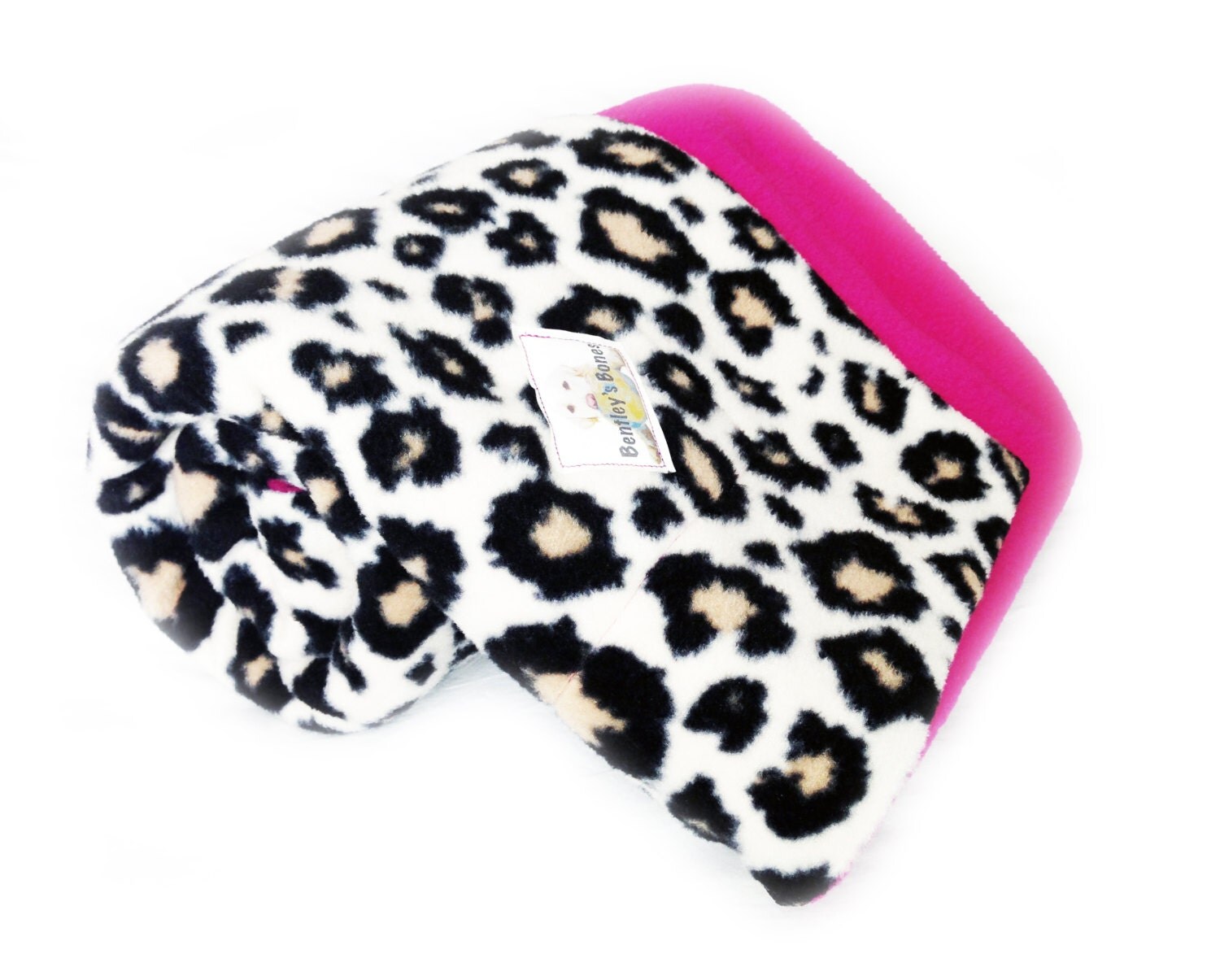 Woof Dog Blanket Large Leopard Pink