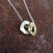 bullet casing top necklace 9mm Remington and .40 Smith and Wesson sterling silver chain