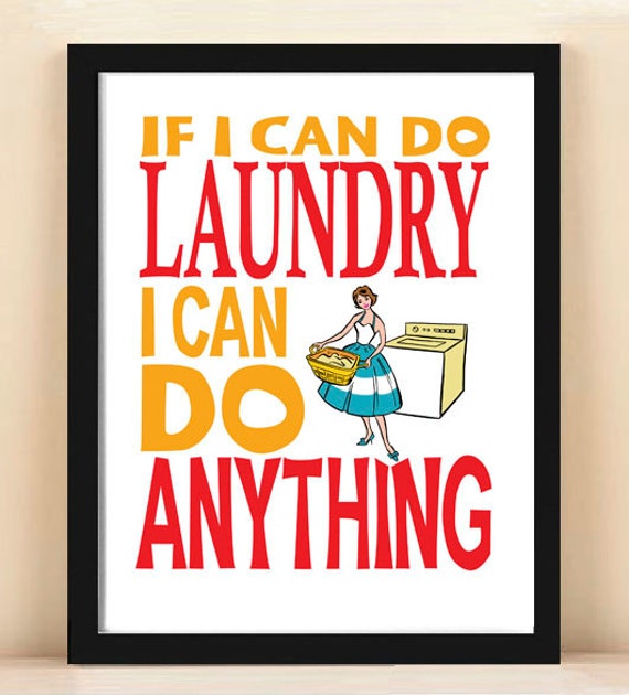 Laundry room art 8x10 quote poster wall decor