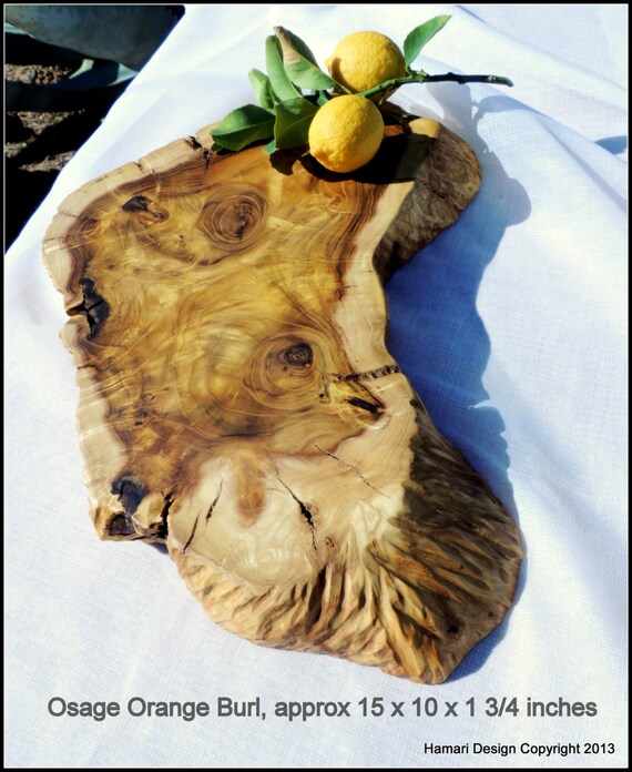 Natural Osage Orange Burl Wood Cutting Board or by JoniHamari