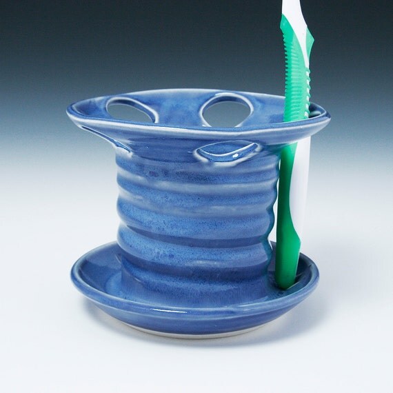 Blue Toothbrush Holder Reserved for Janice