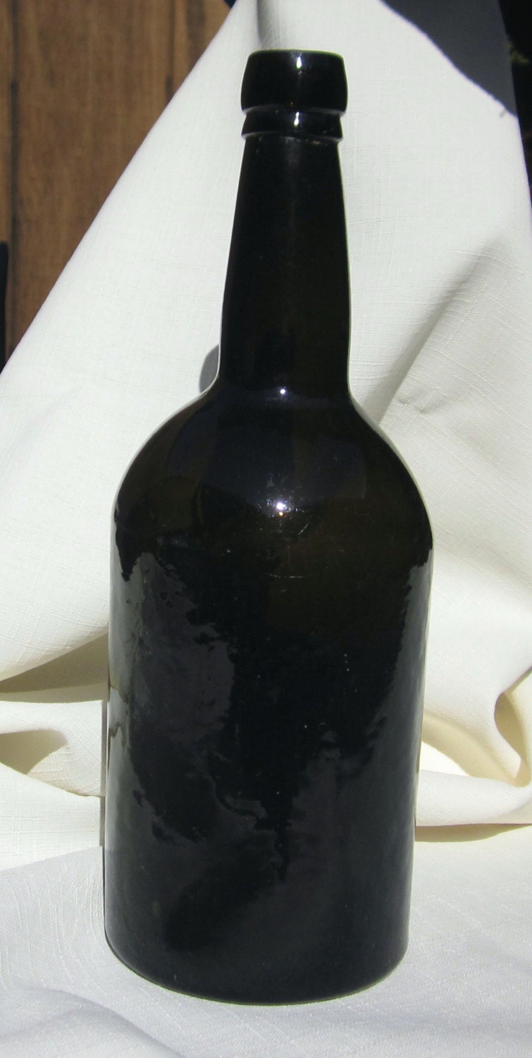 Antique Liquor Bottle Amber221 by BottlesByTasha on Etsy