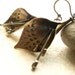 Mixed Metal Earrings, Lily Earrings, Wearable Art Jewelry, Metal Flower Earrings, Bronze And Argentium Silver Earrings, Metalsmith Jewelry