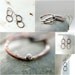 Mixed Metal Earrings, Hammered Copper Earrings, Wire Earrings, Rustic Jewelry, Sterling Silver Earrings, Hammered Circles