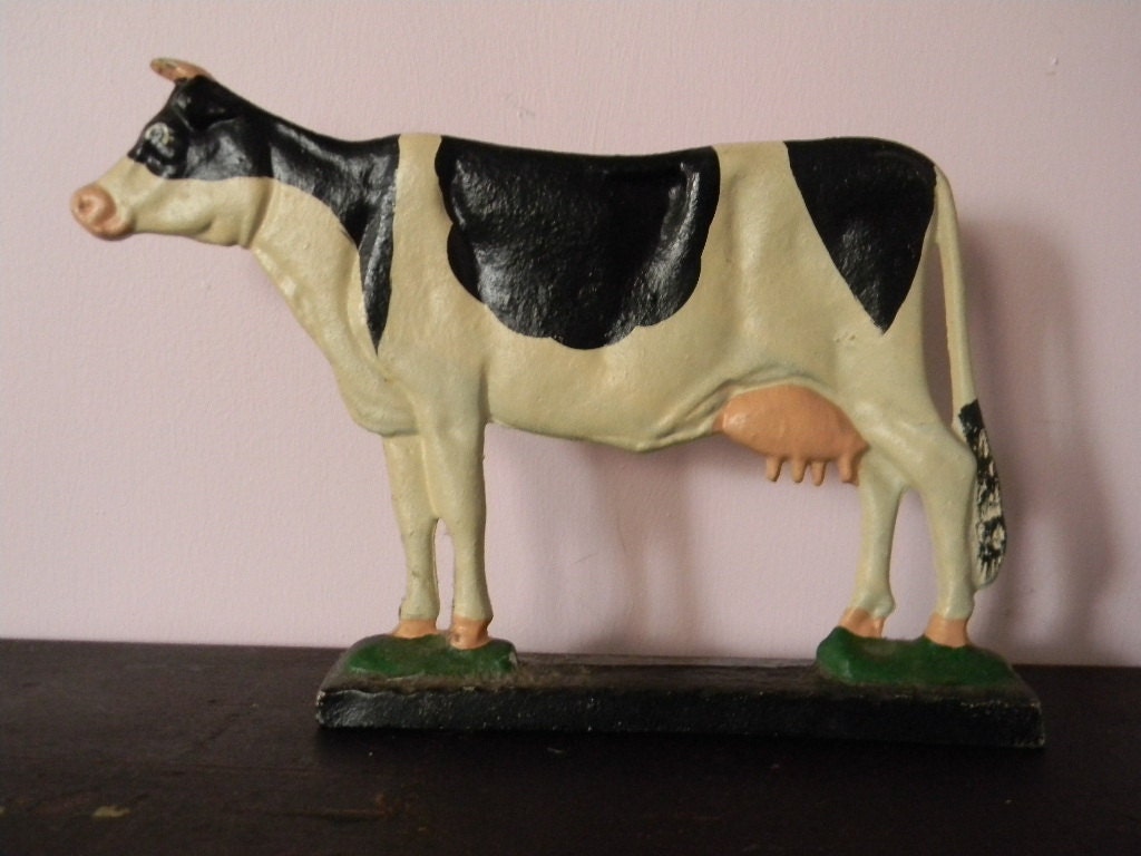 Vintage Cow Cast Iron Door Stop
