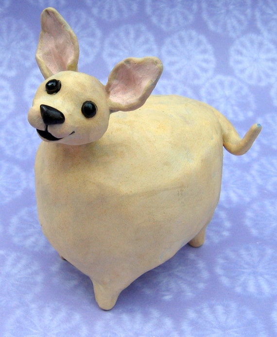 ceramic chihuahua statue