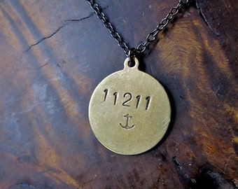 Custom Stamped "Subway Token" Necklaces